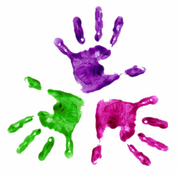 Kids hand prints